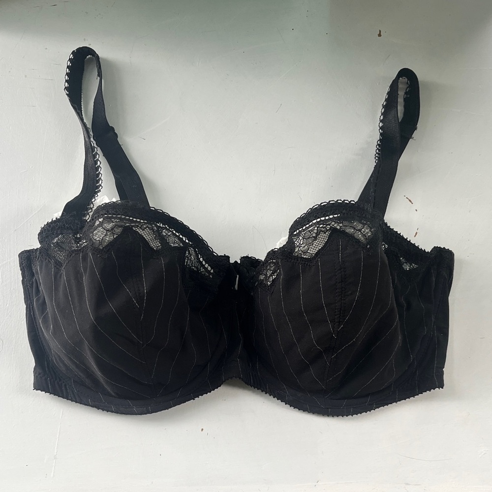 Chantelle pinstripe balconette side panels bra, 34F